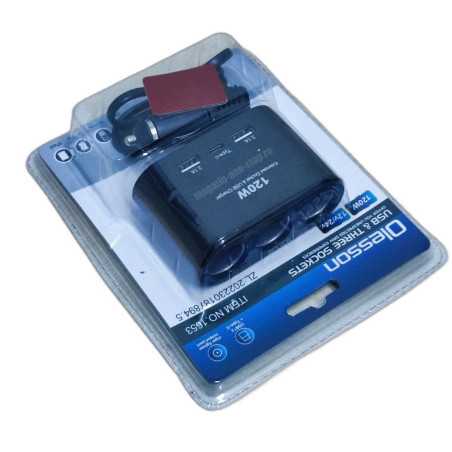 Priza auto Tripla Si 3 USB 12V si 24V 120W