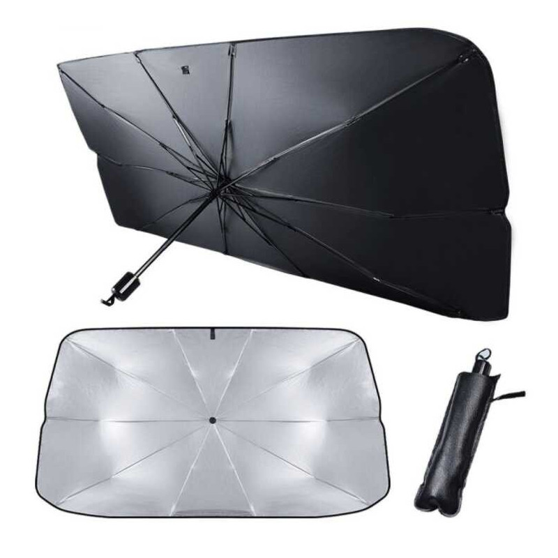 Parasolar Pliabil Tip Umbrela Pentru Parbrizul Masinii 130 x 76 cm