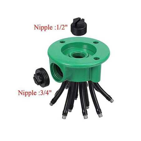 Aspersor Irigare Gradina 360 De Grade Cu 12 furtunuri flexibile Semi-Ajustabile