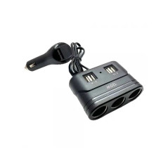Spliter Auto 120W 12 Sau 24V Pentru 3 Iesiri Bricheta Si 4 USB 2.1A