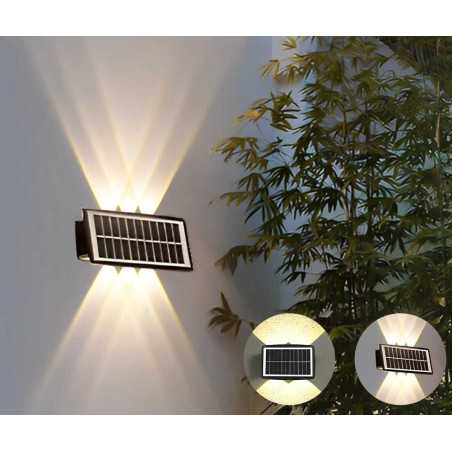 Lampa Solare Decorativa 6 Leduri Si Lumina Calda Bidirectionala