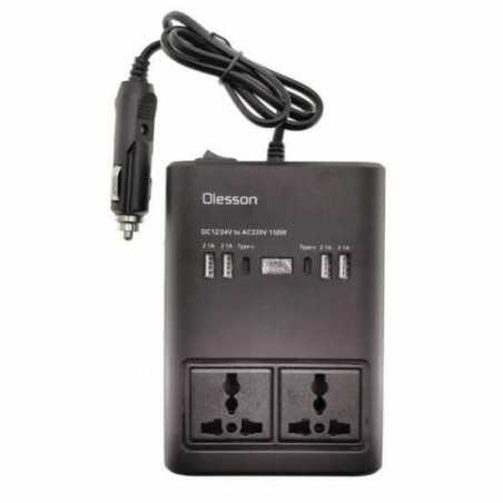 Invertor Auto Oleson 12V-220V 150W, 2x prize, 6x USB, Bricheta Auto 12-24V, Display Led Indicare Tensiune
