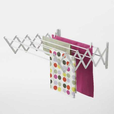 Uscator rufe din metal, retractabil, cu prindere in perete si 5 bare