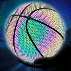 Minge de baschet reflectorizanta, design holografic STARBALL