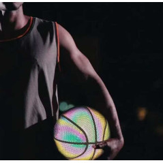 Minge de baschet reflectorizanta, design holografic STARBALL