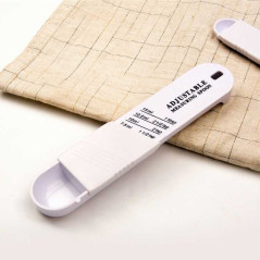 Set doua linguri masurare ajustabile, material ABS, 16x3.5x1.6 cm, alb