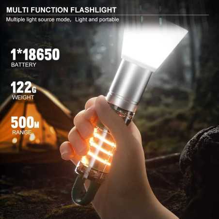 Lanterna De Mana LED XH P50 Cu Acumulator Li-ion si Functie de Lampa