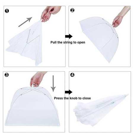Plasa Anti-Insecte Tip Umbrela Pentru Alimente Sau Bauturi La Picnic Sau Camping