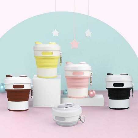 Cupa Pliabila DIn Silicon Pentru Apa, Cafea Sau Ceai, 450 ml