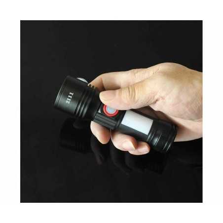 Lanterna De Buzunar Cu Acumulator LI-ion LED Laser Si Incarcare USB