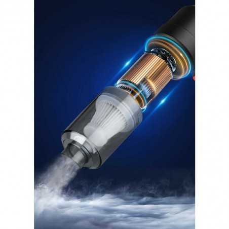 Aspirator Portabil fara Fir, Tip Pistol 2 in 1, Suflare si Aspirare, Incarcare USB, Pentru Casa si Masina