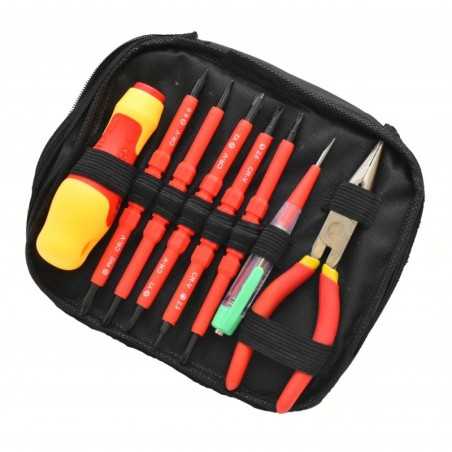 Trusa 12 Unelte de Electrician, Surubelnite si Sfic NO-3035
