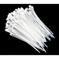 Colier de Plastic Reutilizabil 5x200mm Alb - 100Buc/Set