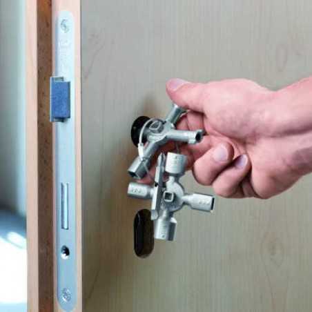 Cheie universala instalatori 12 in 1, din otel, argintie