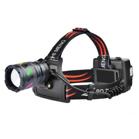 Lanterna Frontala LED Laser 30W Zoom Telescopic 3 Acumulatori 18650 Incarcare USB