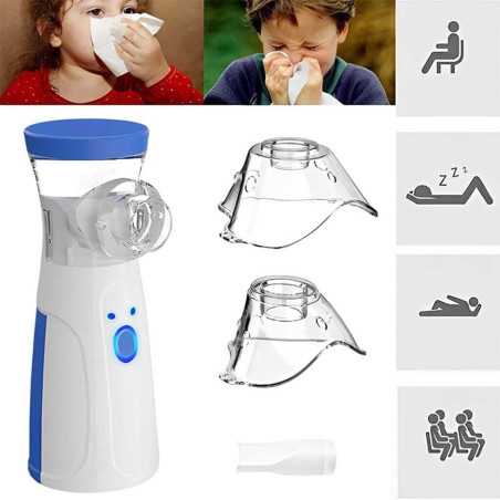 Aparat aerosoli, nebulizator, portabil, ultrasonic, tehnologie accesorii Baterii sau USB