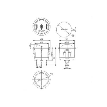 Buton On-Off Verde cu Led