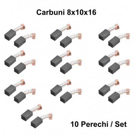 10 Set Perii Colectoare Carbuni 8x10x16 - A - 2 Canale