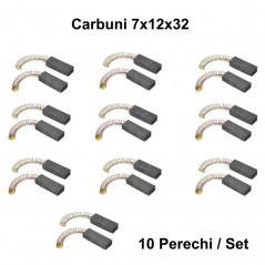 10 Seturi Perii Colectoare Carbuni 7x12x32 cu Arc - o
