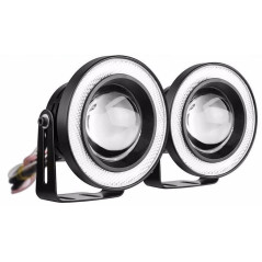 Proiector Auto Moto cu Led 10W , 3200Lm , Cu Angel Eye