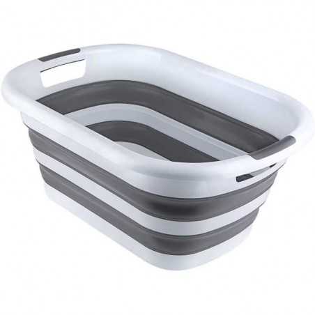 Cos pliabil pentru rufe, jucarii, lighean cu manere 35L
