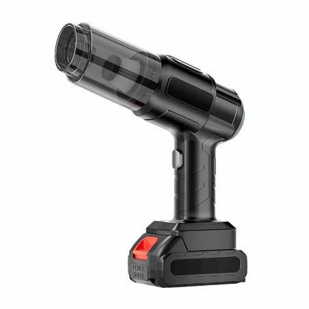 Aspirator de mana cu acumulator, putere 150W, Acumulator 18,5V 1.3Ah, 7 accesorii, Negru