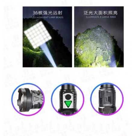 Lanterne LED Reîncărcabilă - Model BL-G206-P360 2 acumulatori Li-Ion 26650