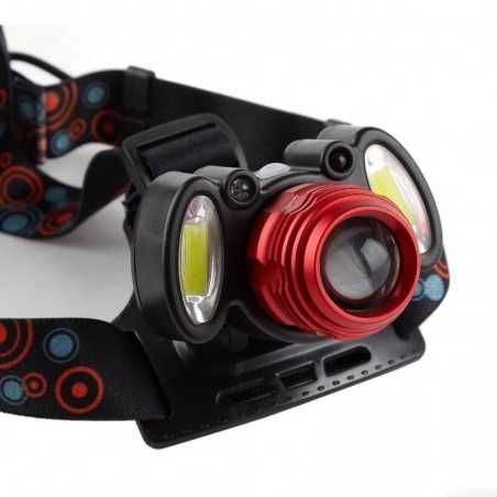 Lanterna de Cap cu Senzor, Led 1T6 x 2 COB + 2x3,7V li-ion