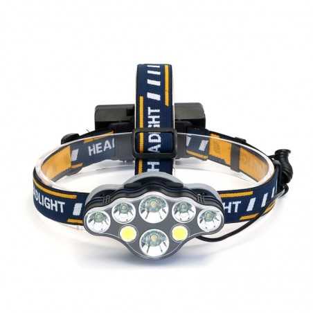 Lanterna de Cap 8 LED-uri, 2 Acumulatori 3,7V LI-ION