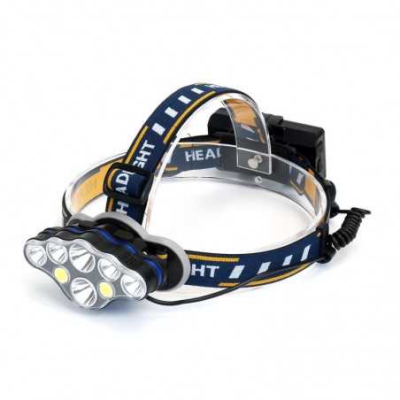 Lanterna de Cap 8 LED-uri, 2 Acumulatori 3,7V LI-ION