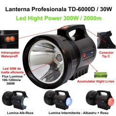 Lanterna Profesionala 300W cu Led High Power 30W TD-6000D