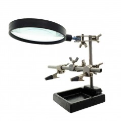 Lupa 90mm , ZD-10H , cu cleme si suport ajustabil de masa