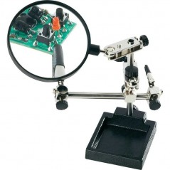 Lupa 90mm , ZD-10H , cu cleme si suport ajustabil de masa
