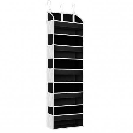 Organizator Suspendat pentru Usi, din Nailon si Plasa, Baza de Carton Ingrosat, 5 Buzunare Principale + 10 Buzunare Laterale