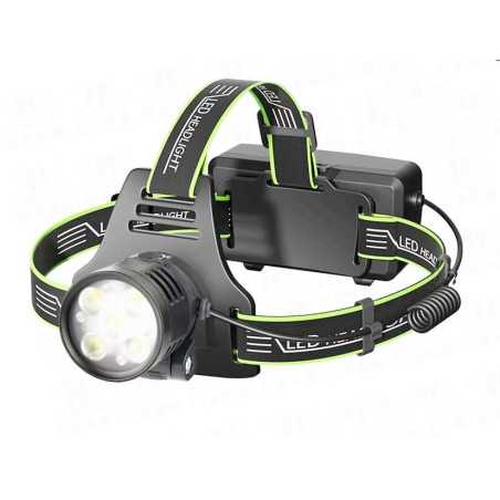 Lanternă frontală de cap BL-A29-5 cu 2 acumulatori Li-ion 18650, încărcare USB, 5 LED-uri tip P50