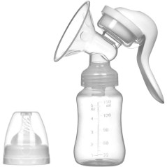Pompa de San Manuala Multifunctionala, Portabila, cu Tetina pentru Biberon, Anti-Scurgere, Anti-Reflux, 18.5x6 cm, 150 mL