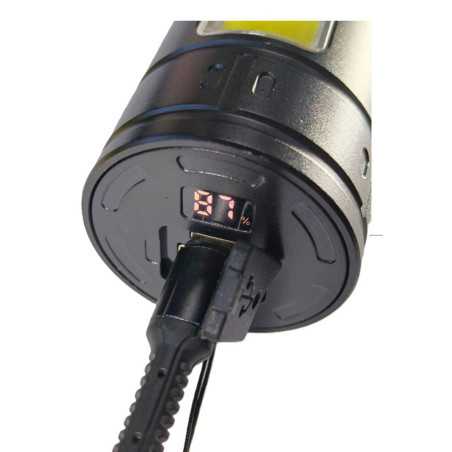 Lanterna profesinala cu putere mare, incarcare USB, acumulator LI-ion 9800mAh Si functie powerbank