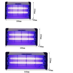Lampa Electrica UV Anti Insecte, Lumina Neon, 2 tuburi cu putere de 20W, Suspensie Perete, 39 x 25 x 6 cm