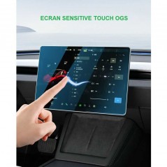 Set 2 Folii de Sticla Securizata, Compatibila cu Tesla Model 3 / Tesla Model Y, Ecran Frontal si Spate, Anti Blue-Ray, 2.5D
