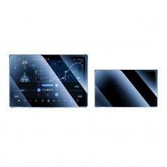 Set 2 Folii de Sticla Securizata, Compatibila cu Tesla Model 3 / Tesla Model Y, Ecran Frontal si Spate, Anti Blue-Ray, 2.5D