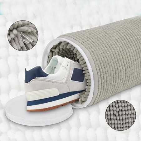 Sac Geanta pentru Spalare Incaltaminte, pentru Masina de Spalat, cu Fibre Pufoase in Interior, cu Fermoar, Curatare 360 de Grade