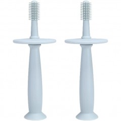 Periuta de Dinti din Silicon pentru Bebelusi, fara BPA, 360 Grade, Bariera Anti-Inghitire, Maner Ergonomic, 12.5 x 15 cm