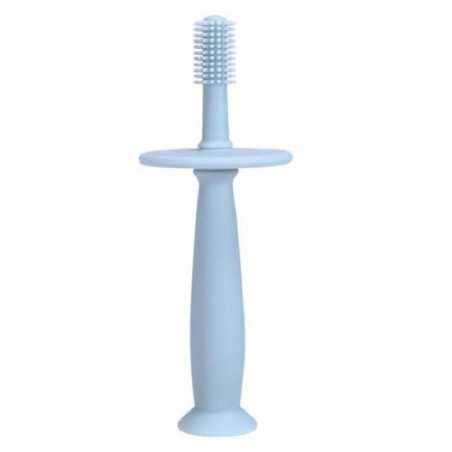 Periuta de Dinti din Silicon pentru Bebelusi, fara BPA, 360 Grade, Bariera Anti-Inghitire, Maner Ergonomic, 12.5 x 15 cm