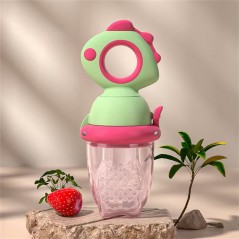 Suzeta pentru Fructe, pentru Bebelusi, din Silicon Alimentar, +4 Luni, 2 mm Grosime Gauri Tetina, 12.4 x 5.1 x 4.7 cm