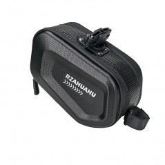 Borseta pentru bicicleta, Hard Shell, material piele artificiala si carbon, 20x12x11.5 cm, prindere de sa, capacitate 2l