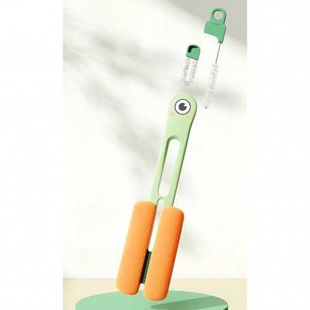 Perie de Curatat Pahare, Cani, Sticle, cu Maner Lung si Burete, Accesorii pentru Spalarea Paielor si Capacelor, 27.5x11.4x6cm