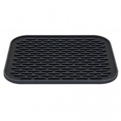 Covoras din Silicon pentru Scurgere Vase, Uz Casnic, Rezistent la Temperaturi Ridicate, Izolator, 30x24 cm, Negru