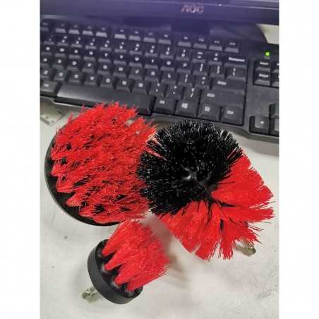 Set 12 Accesorii pentru Curatare Auto, Interior si Exterior, Rosu