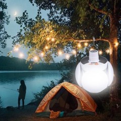 Lampa solara cu 25 LED-uri, pliabila, prindere carlig cu 5 moduri de iluminare