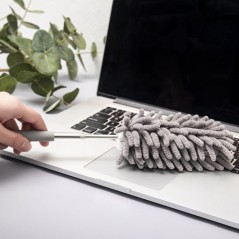 Mop din Microfibra pentru Curatenie, Set 3 Capete Detasabil, Mop din Microfibra, Pamatuf pentru Praf, Maner Extensibil